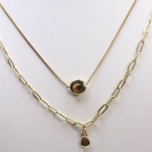 Luv Aj | Jewelry | Luv Aj Gold Tone The Golden Nugget Double Chain ...